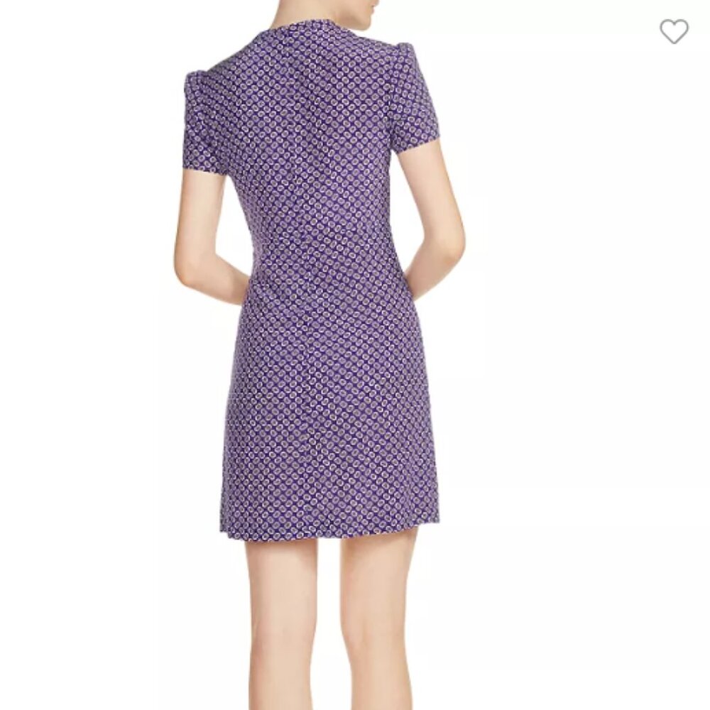 Maje Ramba Floral Print Cutout Silk Mini Dress - Picture 6 of 8